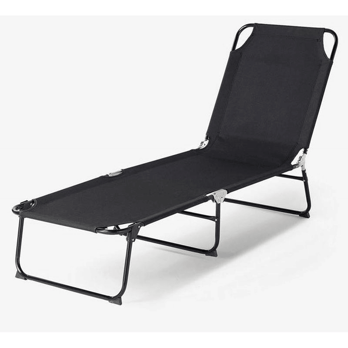 RANNY FLAT SUNBED STEEL W/600D OXFORD FABRIC/BLACK