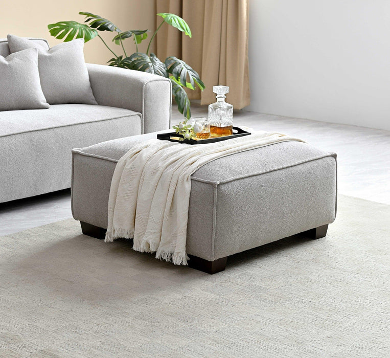 Dakota 4 seater with Chaise in Pebble Boucle