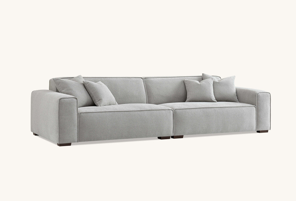 Dakota 4 seater with Chaise in Pebble Boucle