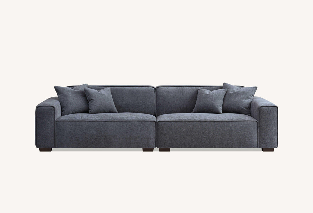 Dakota 4 seater with Chaise in Charcoal Boucle