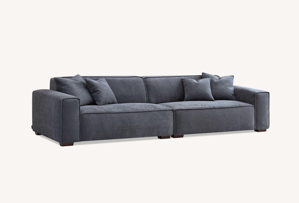 Dakota 4 seater with Chaise in Charcoal Boucle