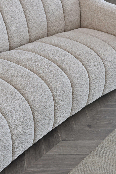 Historia 3 Seater Sofa in Oatmeal Teddy Fabric