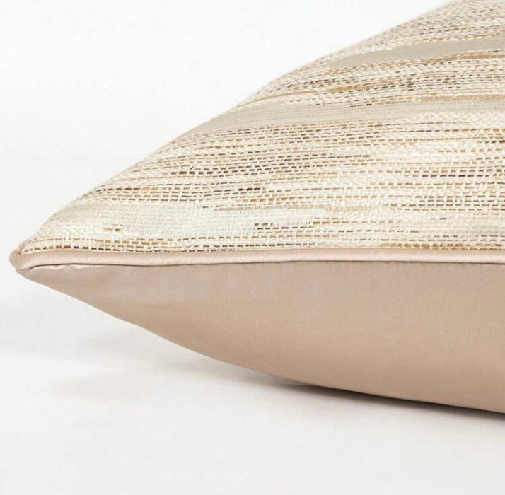 Beige Rainbow Luxury Piped Decoration Cushion