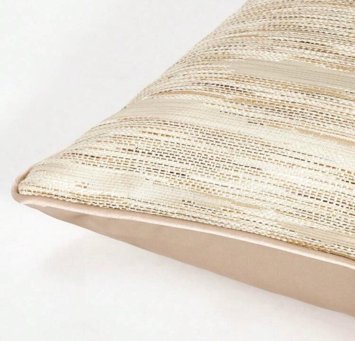 Beige Rainbow Luxury Piped Decoration Cushion