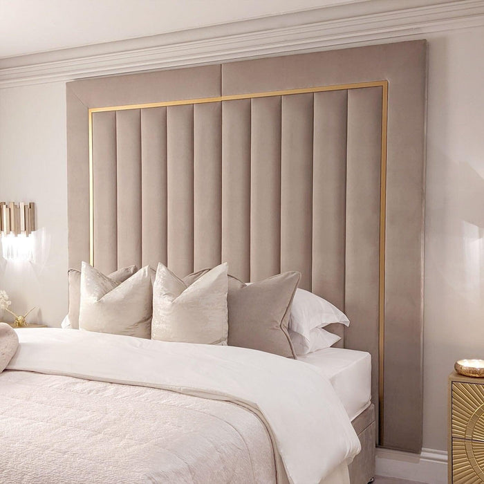 Milano Mink and Gold Luxury Headboard