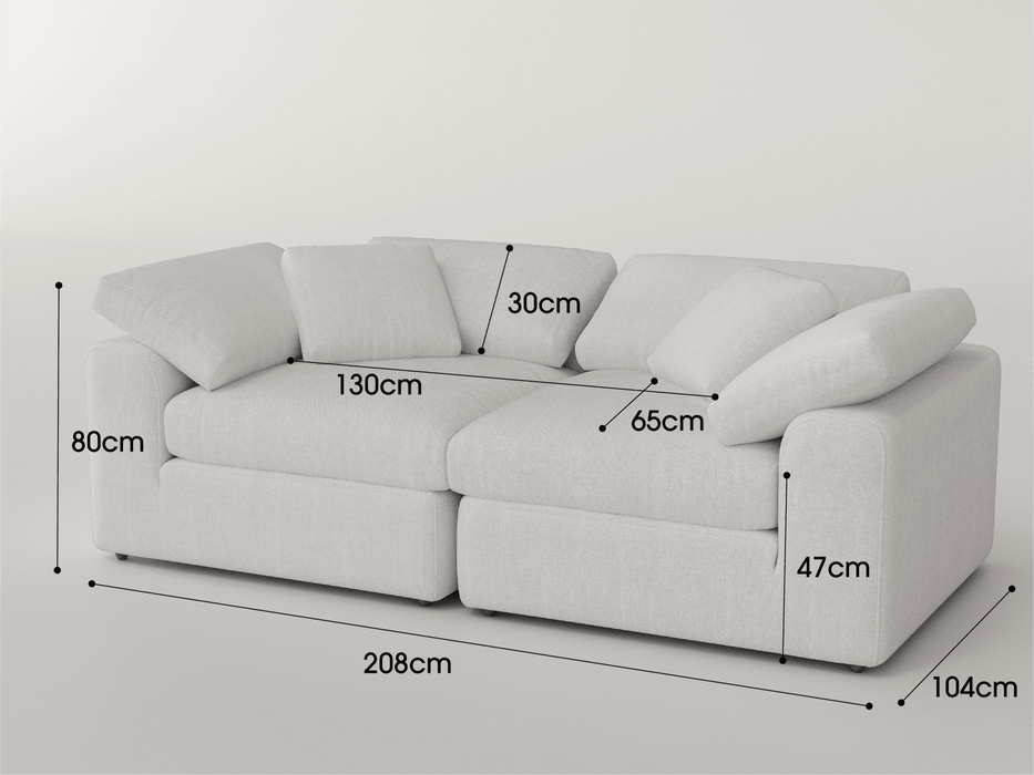 Furniturist Clouds Feather 2 Seater Sofa