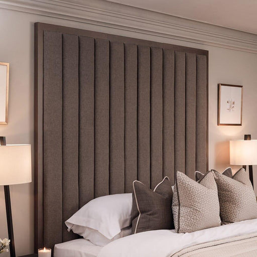 Abingdon Bronze and Warm Grey Premium Channelled Headboard - Couchek