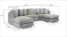 Bishop Scatterback U Shape Sofa - Couchek