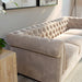 Chaplin Chesterfield Cream Sofa in Italian Plush Velvet Fabric - Couchek