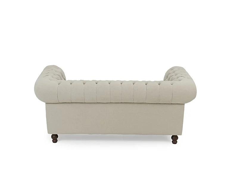 Chester buttoned Sofa Range in Linen Ivory - Couchek