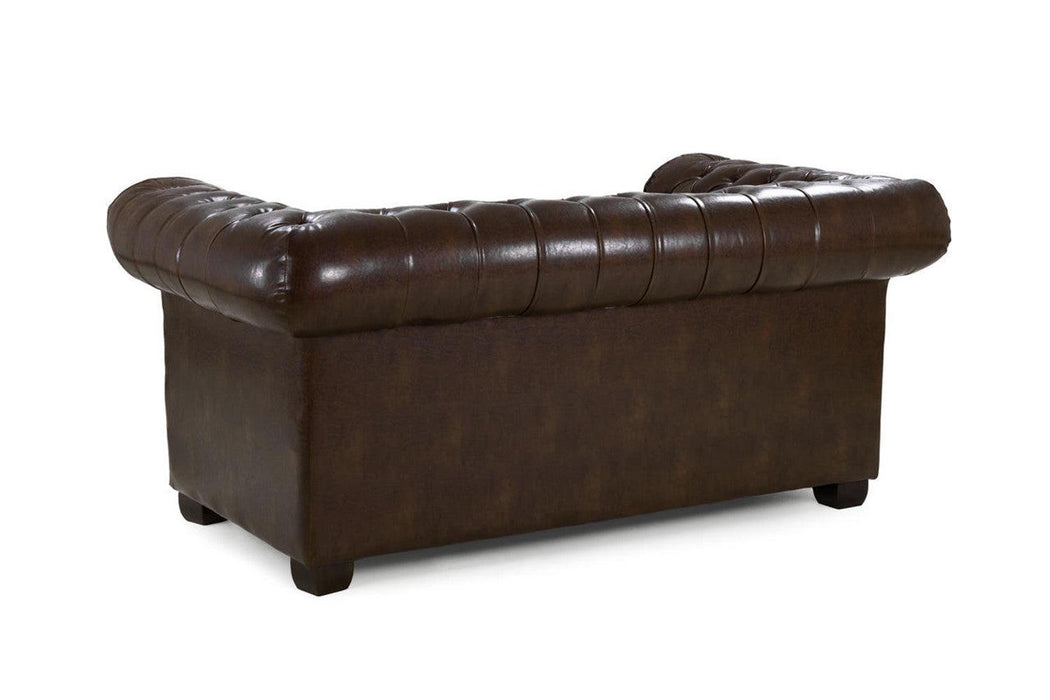 Chesterfield Leather 2 Seater - Antique Brown - Couchek