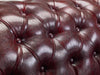 Chesterfield Leather 2 Seater - Oxblood - Couchek