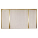 Giulietta Oyster & Gold Channelled Headboard with Wings - Couchek