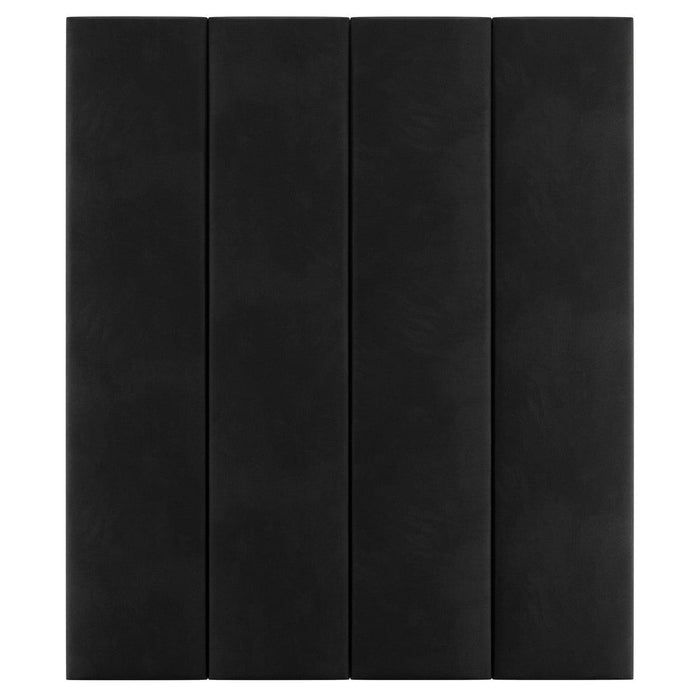 Noir Black Velvet Individual Wall Mounted Headboard Panel - 45cm - Couchek