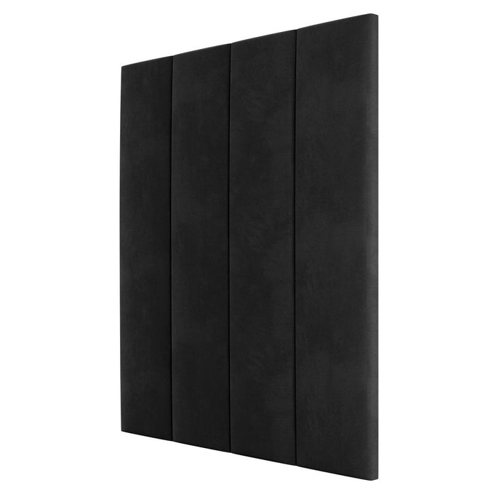 Noir Black Velvet Individual Wall Mounted Headboard Panel - 45cm - Couchek