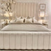 Nori Cream Boucle Luxury Panelled Bed - Couchek