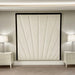 Sunburst Cream Velvet & Black Luxury Wall Mounted Headboard - Couchek