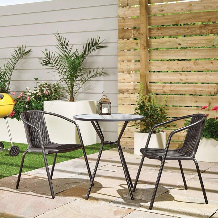 3 Piece Rattan Bistro Set - Couchek