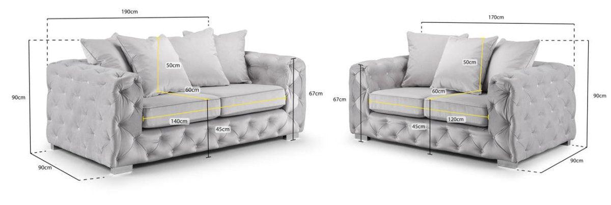 Ankara 3 + 2 Seater Sofa Set - Couchek