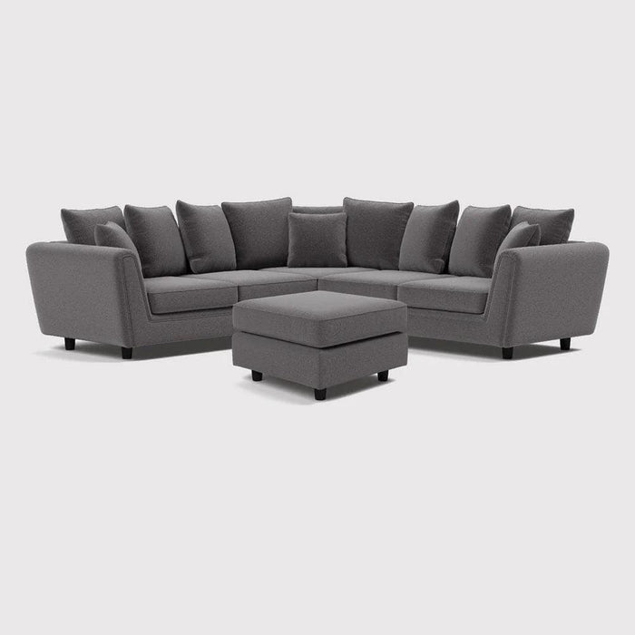 Ascot Double Corner Sofa Footstool Set - Couchek