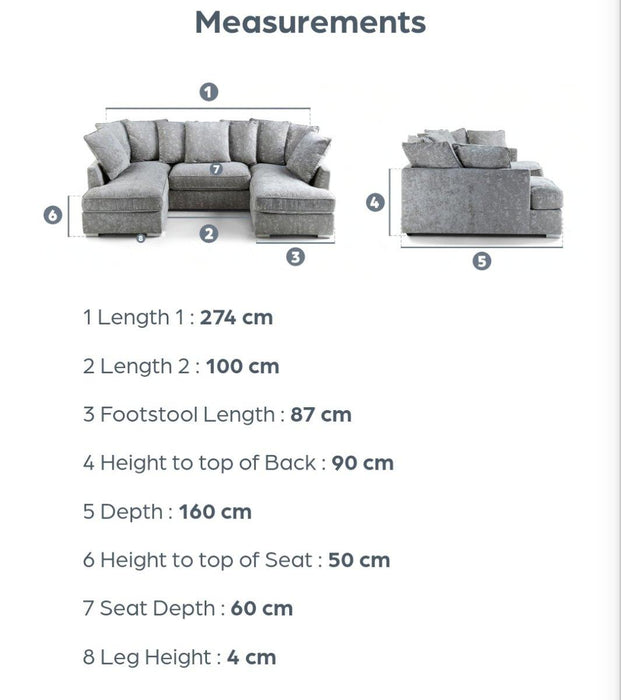 Carnaby U Shape Sofa - Couchek