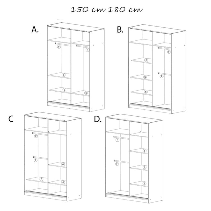 LAGUNA Sliding Door Wardrobe - Couchek