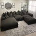 Lenox Black Velvet Pillow Back Sofa Range - Couchek