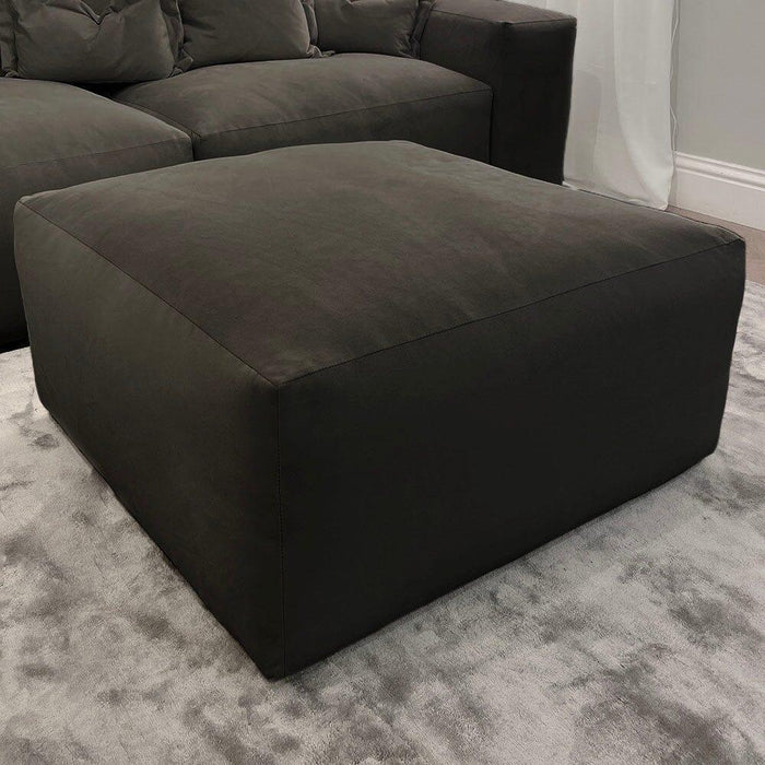 Lenox Black Velvet Pillow Back Sofa Range - Couchek