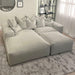 Lenox Silver Velvet Pillow Back Sofa Range - Couchek