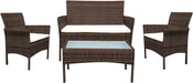 Lucia 4 Seater Rattan Effect Sofa Set - Couchek