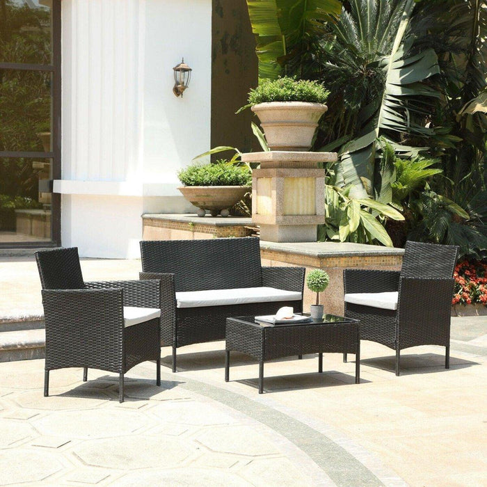 Lucia 4 Seater Rattan Effect Sofa Set - Couchek