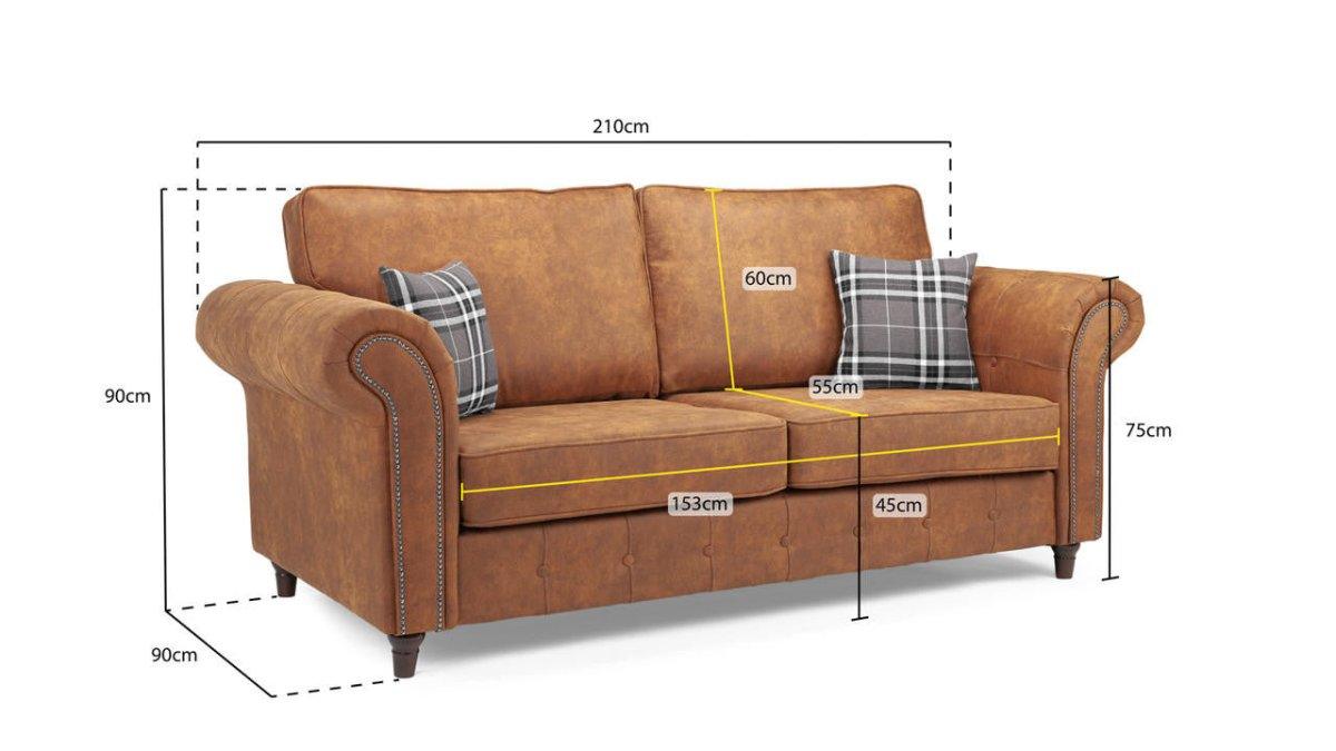 Oakland 3 Seater Sofa - Couchek