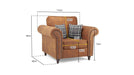 Oakland Armchair - 1 Seater Sofa - Couchek