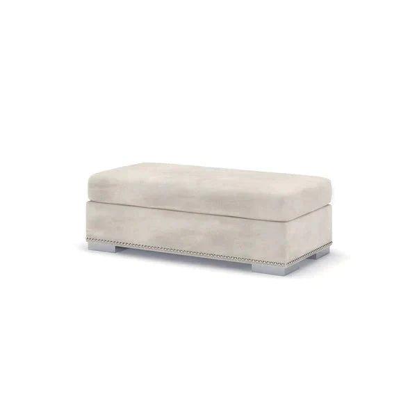 Olivia Medium Footstool - Studded - Couchek