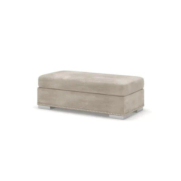 Olivia Medium Footstool - Studded - Couchek