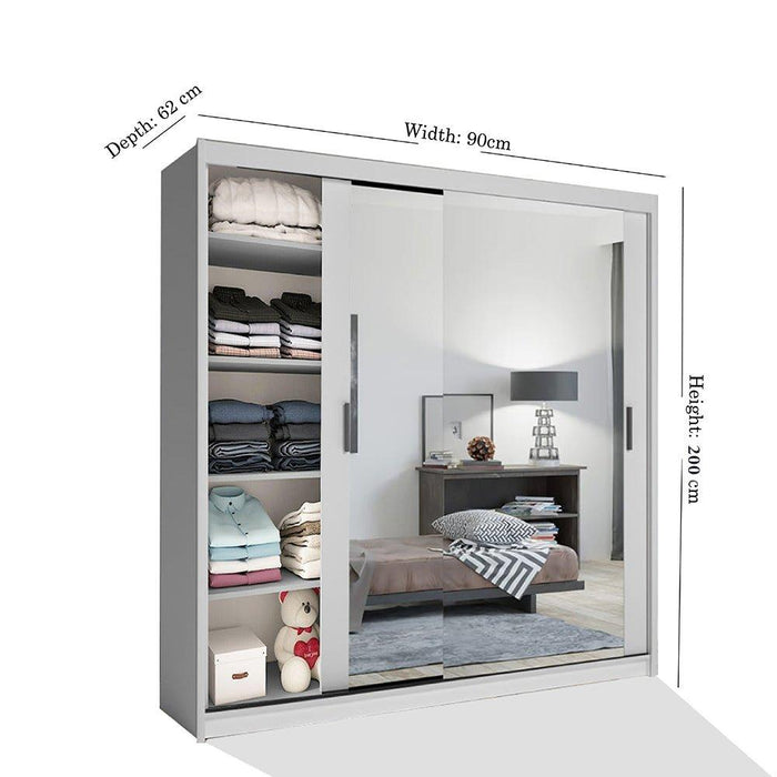 OSNABRUK SLIDING DOOR WARDROBE 150cm - Couchek