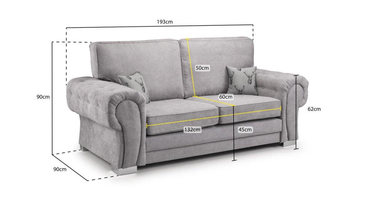 Verona Fullback 3 Seater Sofa - Couchek