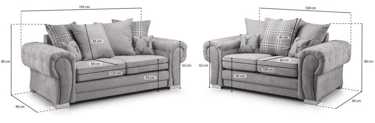 Verona Scatterback 3+2 Sofa Set - Couchek