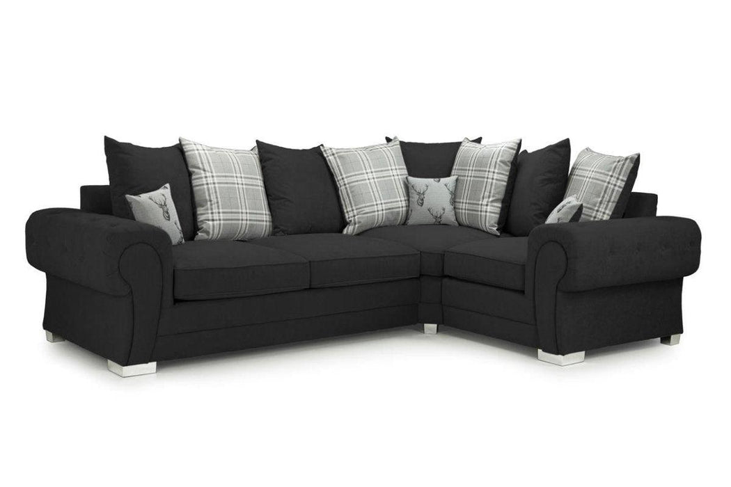 Verona Scatterback Left Facing Corner Sofa with bed - Couchek