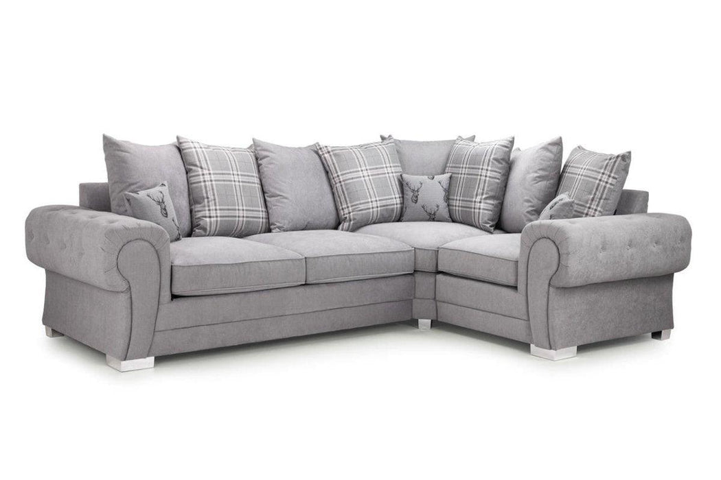 Verona Scatterback Left Facing Corner Sofa with bed - Couchek