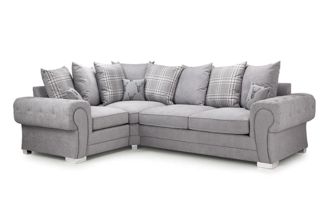 Verona Scatterback Right Facing Corner Sofa with bed - Couchek