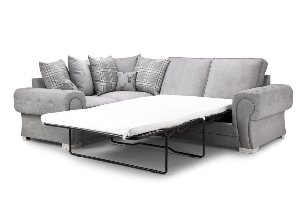 Verona Scatterback Right Facing Corner Sofa with bed - Couchek